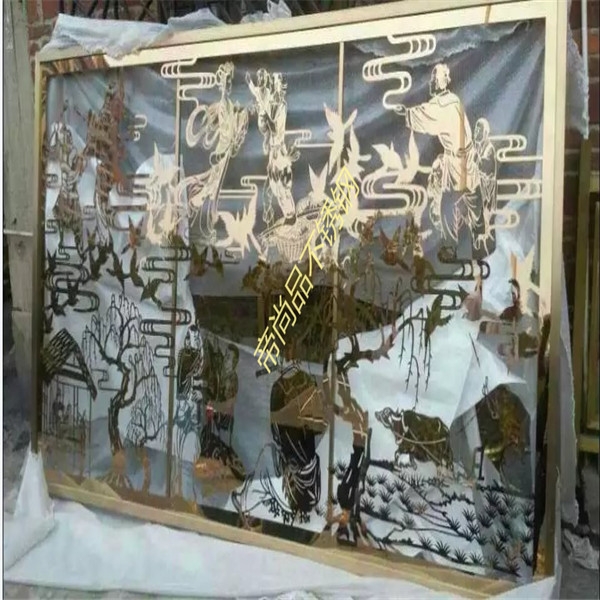 香槟金不锈钢屏风