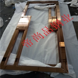 不锈钢门玫瑰金