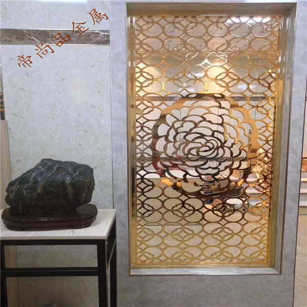 金色铝板镂空屏风